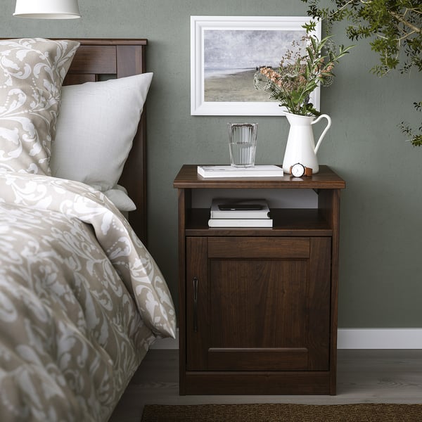 IKEA SONGESAND nightstand, brown, 16 1/2x15 3/4