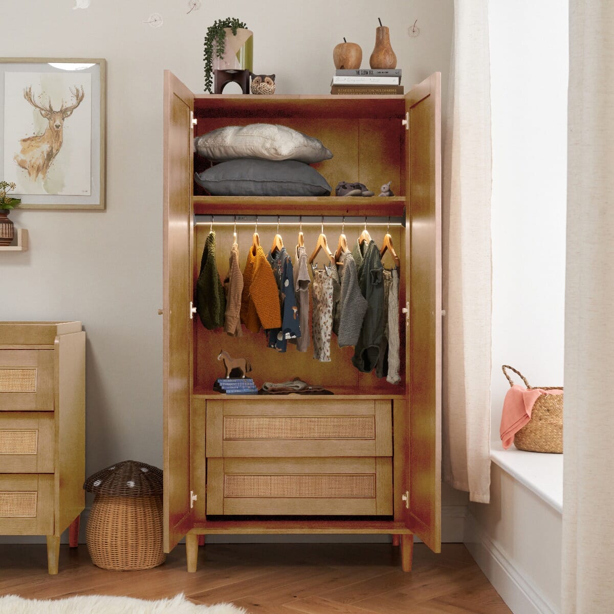 Japandi Tutti Bambini Drawers Japandi Wardrobe Light Oak |Tutti Bambini