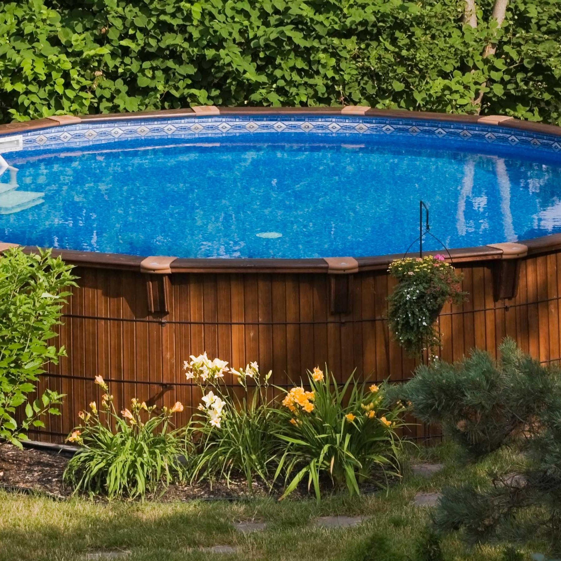 Landscaping Easy Set Pools 20 Above-Ground Pool Landscaping Ideas From Minimal To Lush