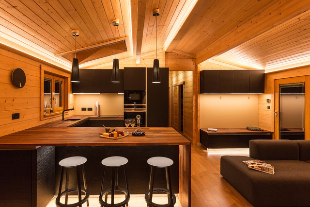 Luxury Log Cabin - Contemporary - Kitchen - Hampshire - by Hampshire Light & Shading | Houzz UK
