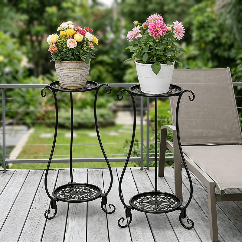 metal outdoor plant stand sold on Temu United States