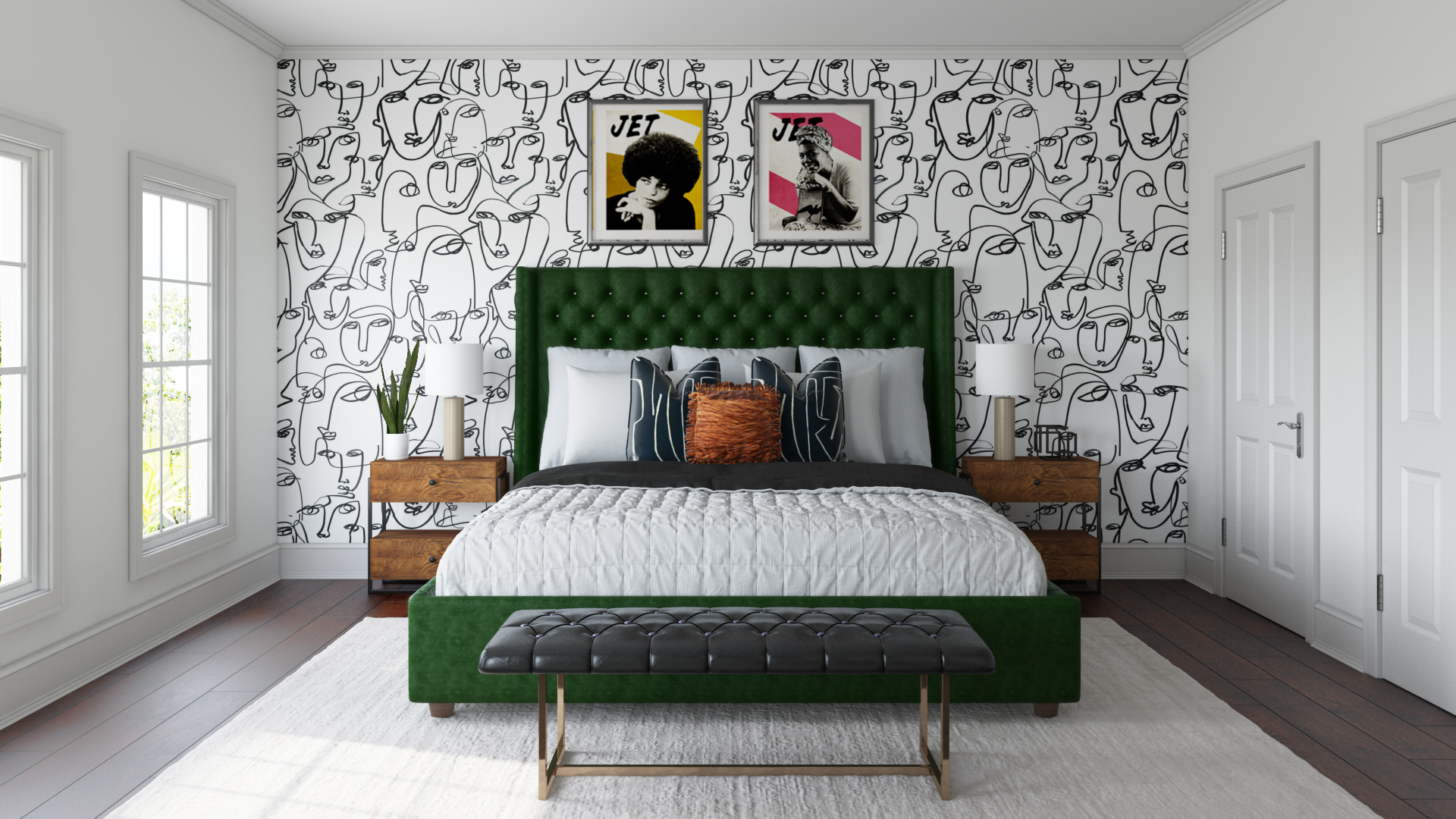 Minimal, Vibrant and Modern Bedroom Design by Sierra | Havenly