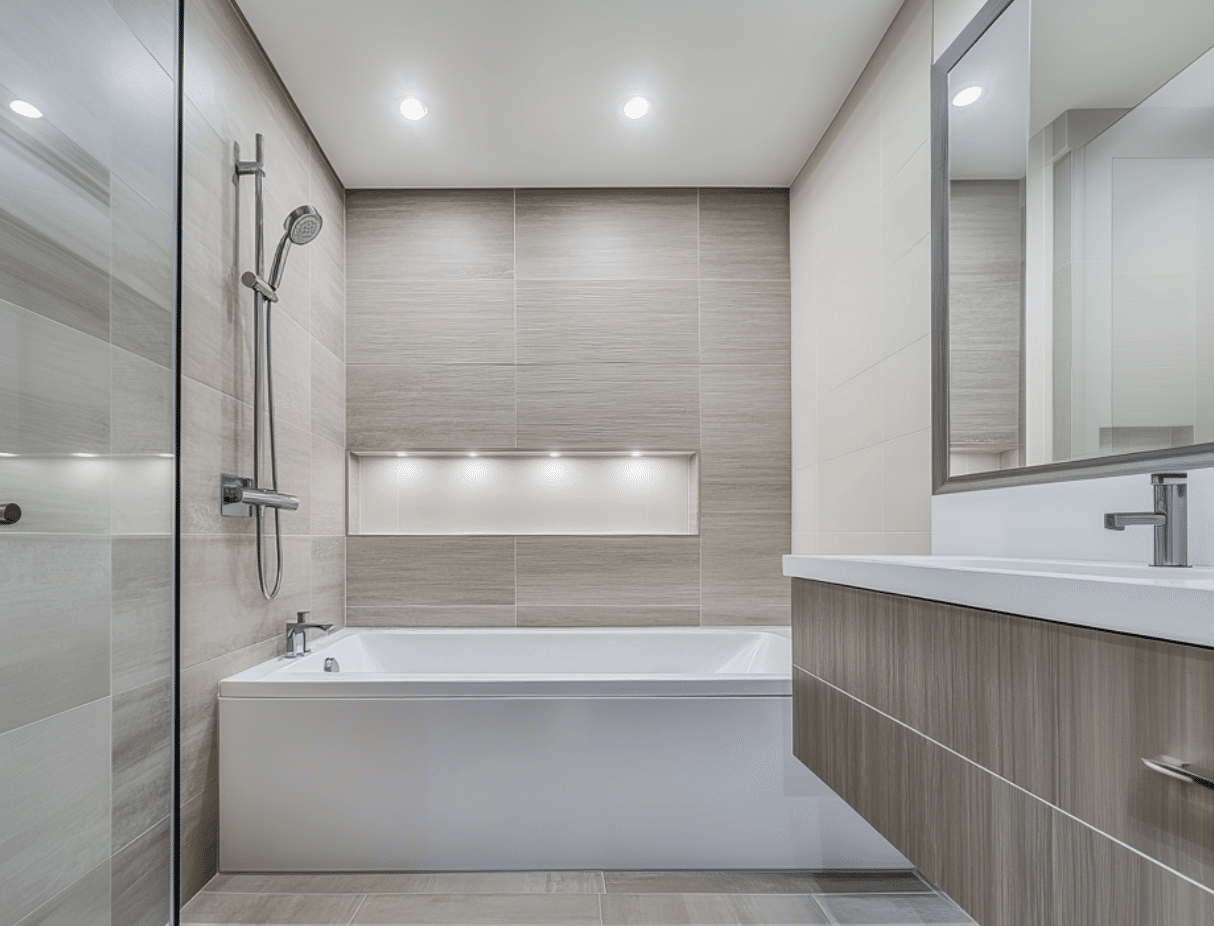 Modern Bath Shower Combo: Design Ideas to Maximize Style and Function - Refresh Remodeling