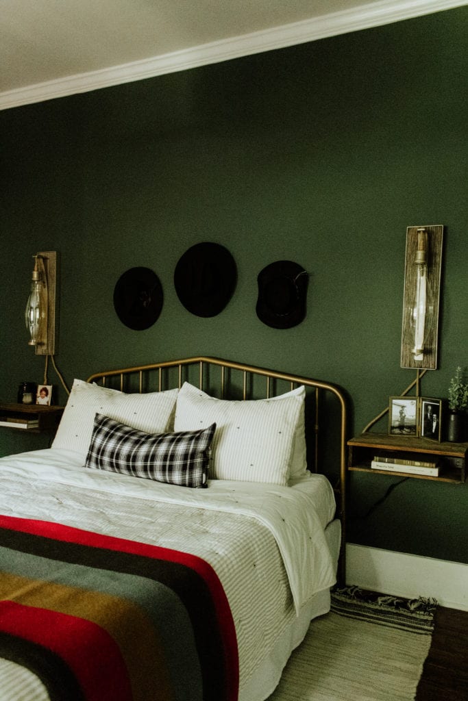Moody Green Bedroom Makeover | gracewagenman.com