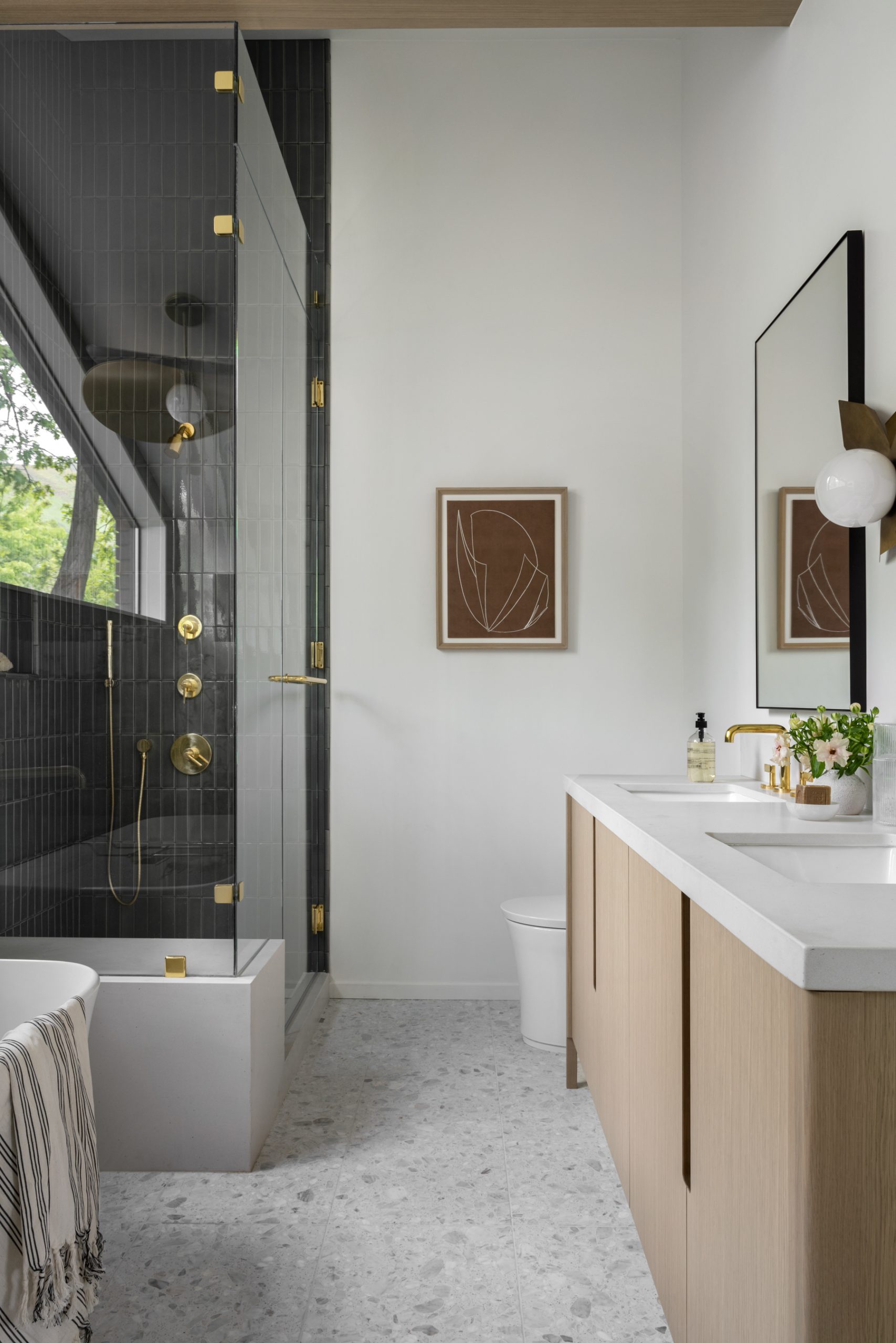 Netflix Deep Dive Midcentury Modern Bath - Studio McGee