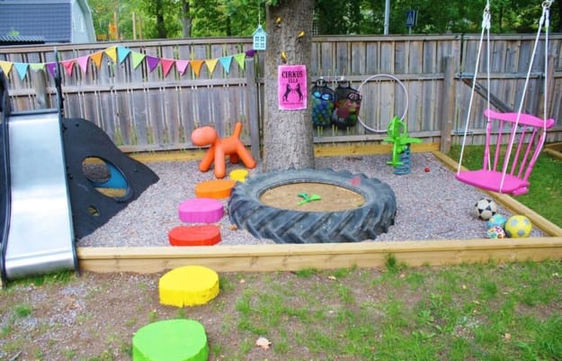 Outdoor Playground Ideas, DIY Sandboxes, 50 Fun Kids Designs