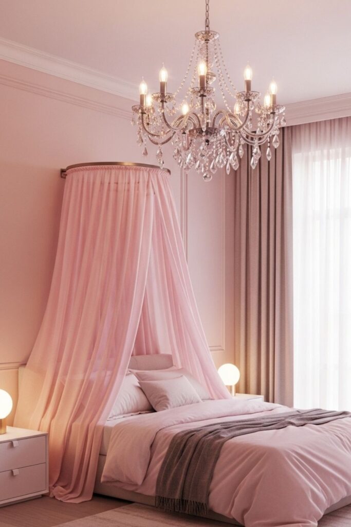 Pink Canopy Bed Room