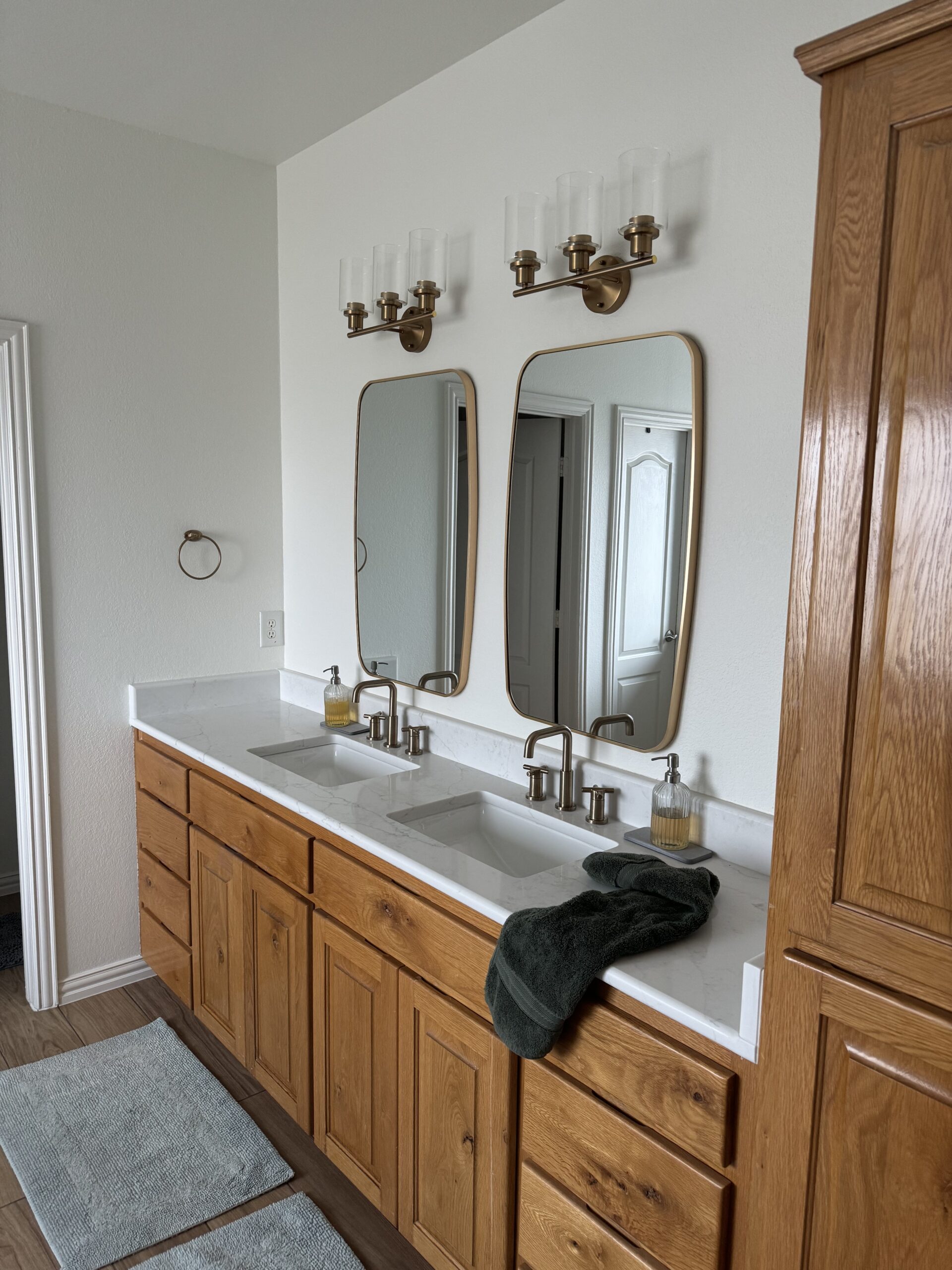 Primary Bathroom Remodel with Large Walk-In Shower | Krum, TX - McEntire Construction Services LLC