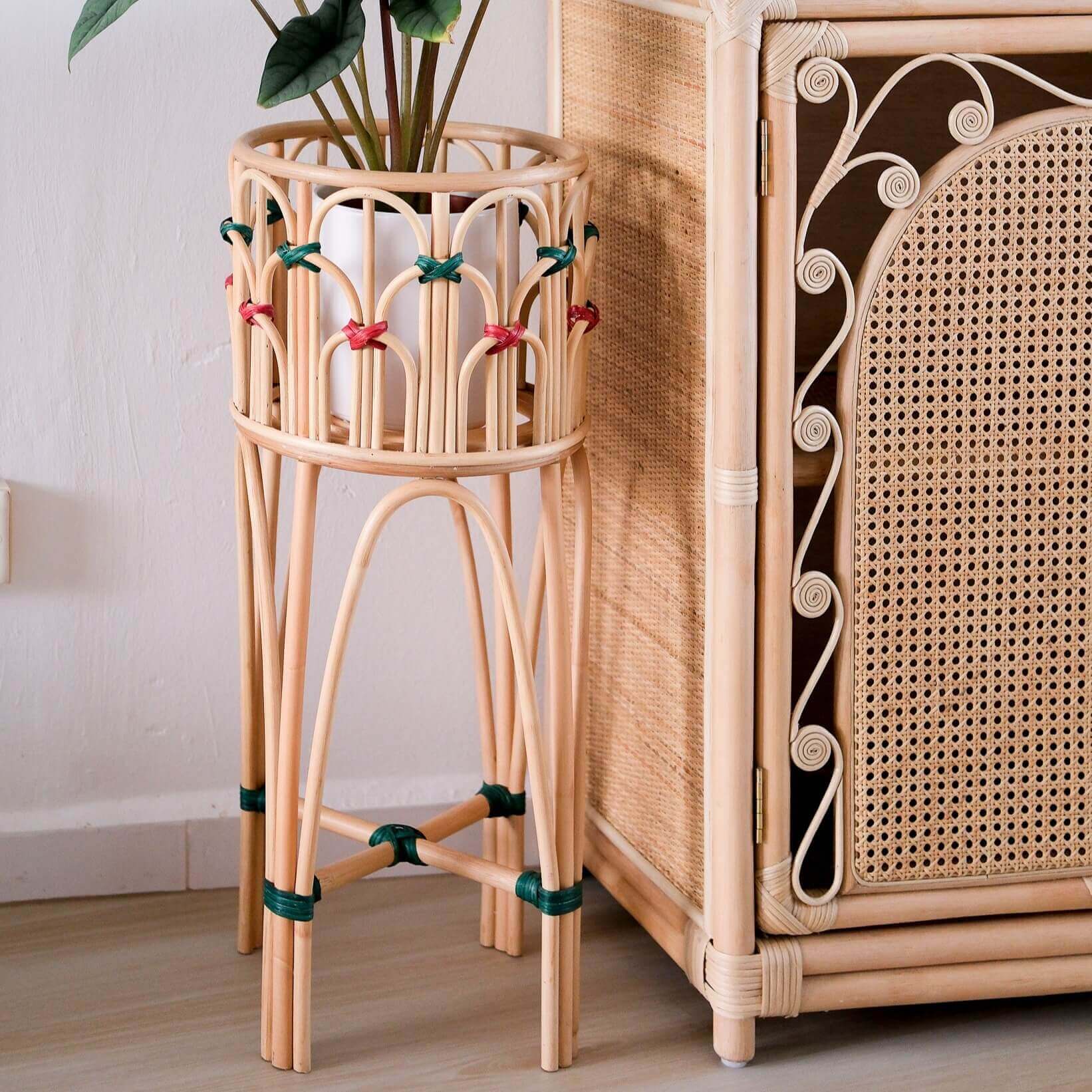 Rattan Plant Stand | Iris Planter | MOMIJI