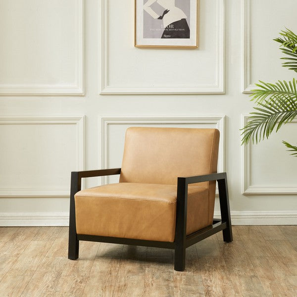 Roselle Vegan Leather Accent Chair | Safavieh Couture - SFV4762