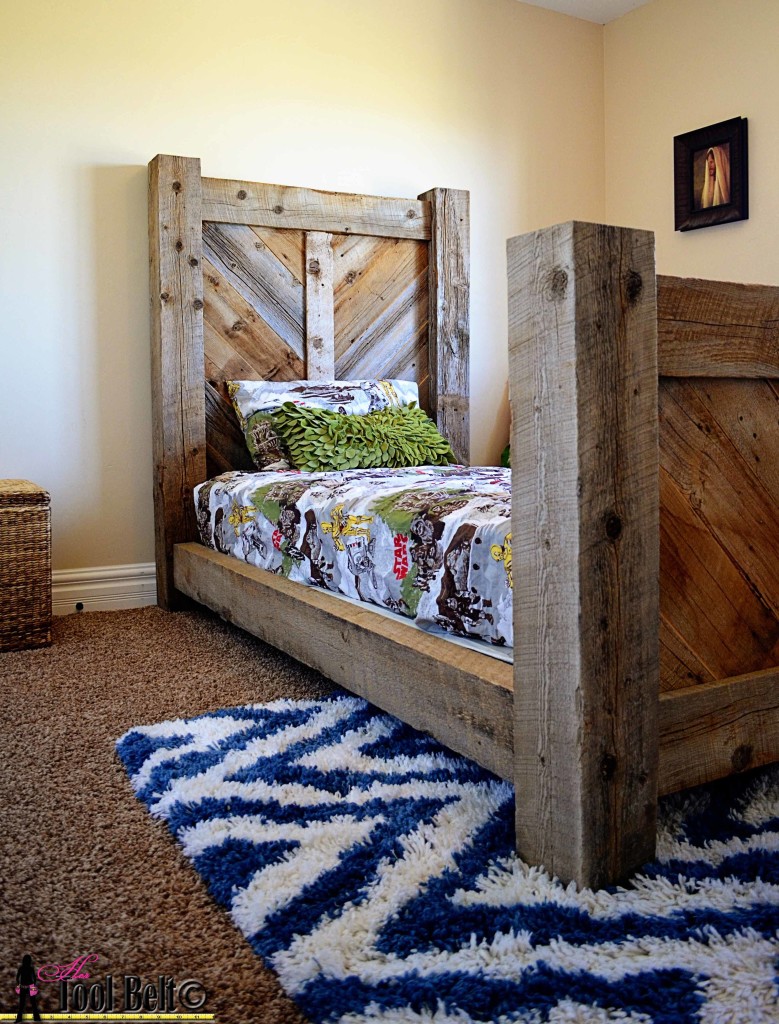 Rustic chevron bed on hertoolbelt - Her Tool Belt