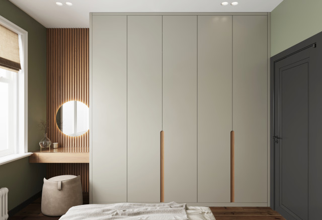 Scandinavian fitted wardrobe with dressing table and alcove units - Wardrobe - London - by Urban Wardrobes | Houzz UK