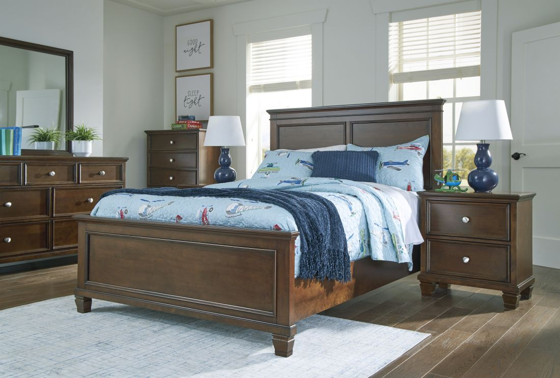 Signature Design by Ashley® Danabrin Brown King Panel Bed | Price Point Furniture | Madison, TN; Murfreesboro, TN; Lebanon, TN