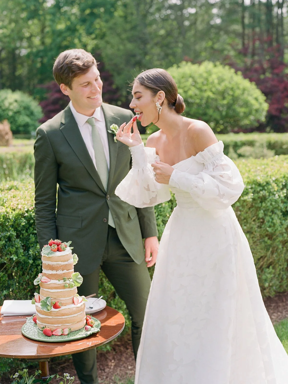 Strawberry Red Garden Wedding Ideas, Bridal Outfit Changes — BETH CHAPMAN STYLING