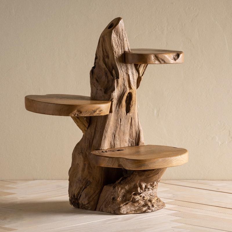 Teak Wood Plant Stand
