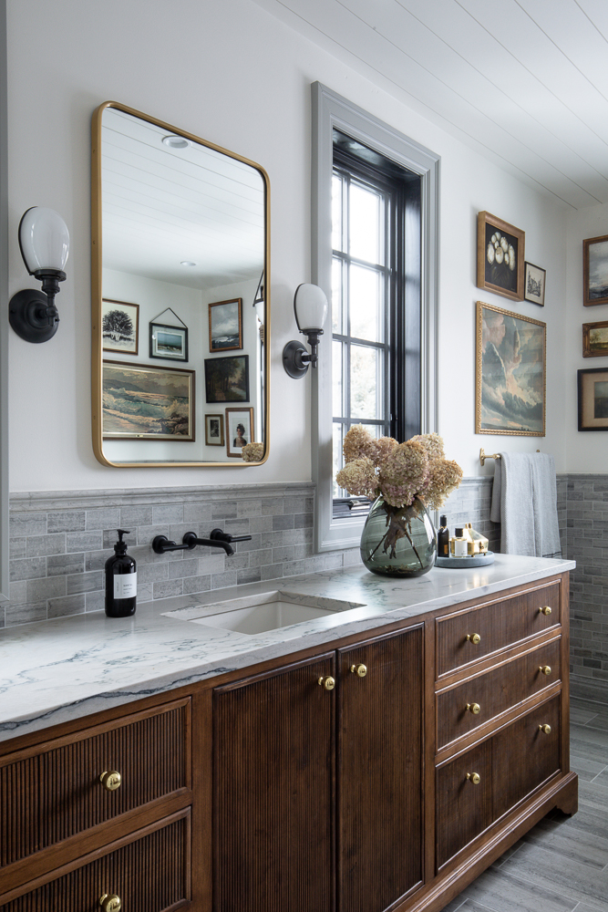 Then and Now: The differences and similarities between our two Primary Bathroom renovations - Chris Loves Julia