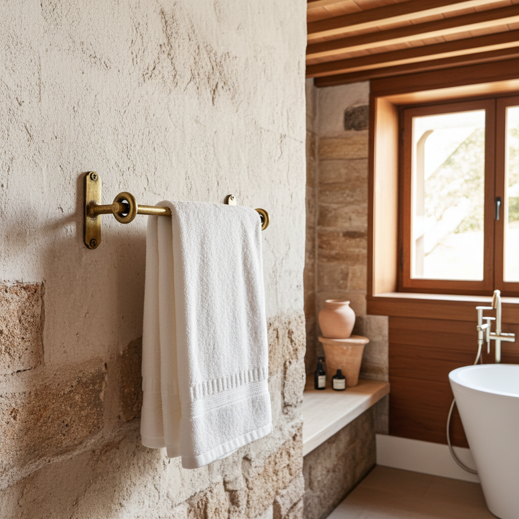 Towel Bar Rustic Bathroom Towels Reclaimed Barn Wood Bathroom Towel Holder – Rustic Farmhouse Wall