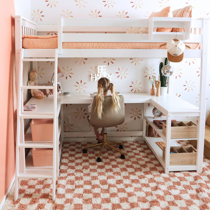 Twin Bed With Built In Beds For Kids Twin Loft Bed With Wraparound Desk Shelves – Max And Lily