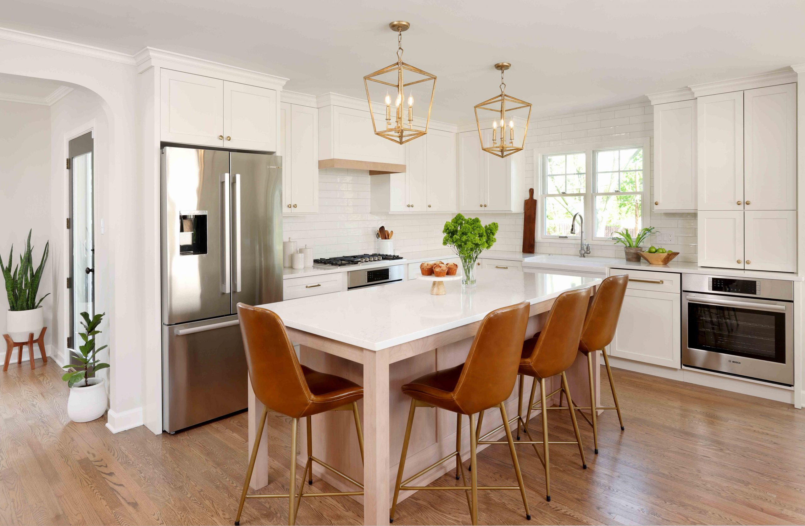 White Farmhouse Kitchen with Room for the Whole Family - Normandy Remodeling