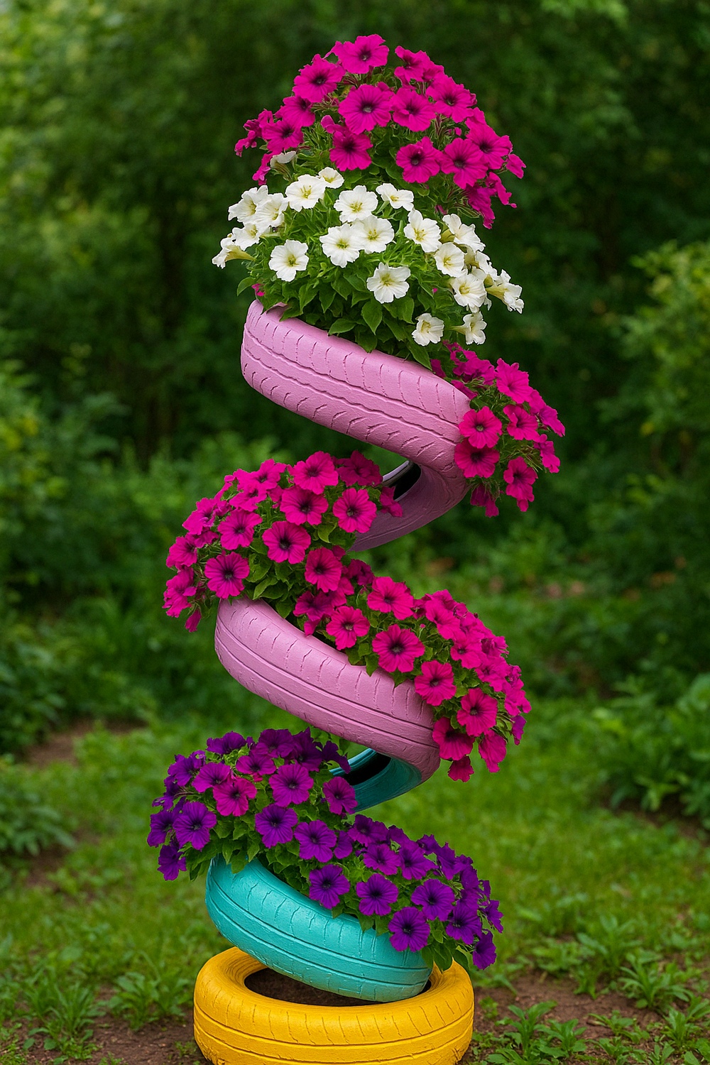 10 DIY Tyre Planter Ideas to Upcycle Your Garden - Susie Harris Blog