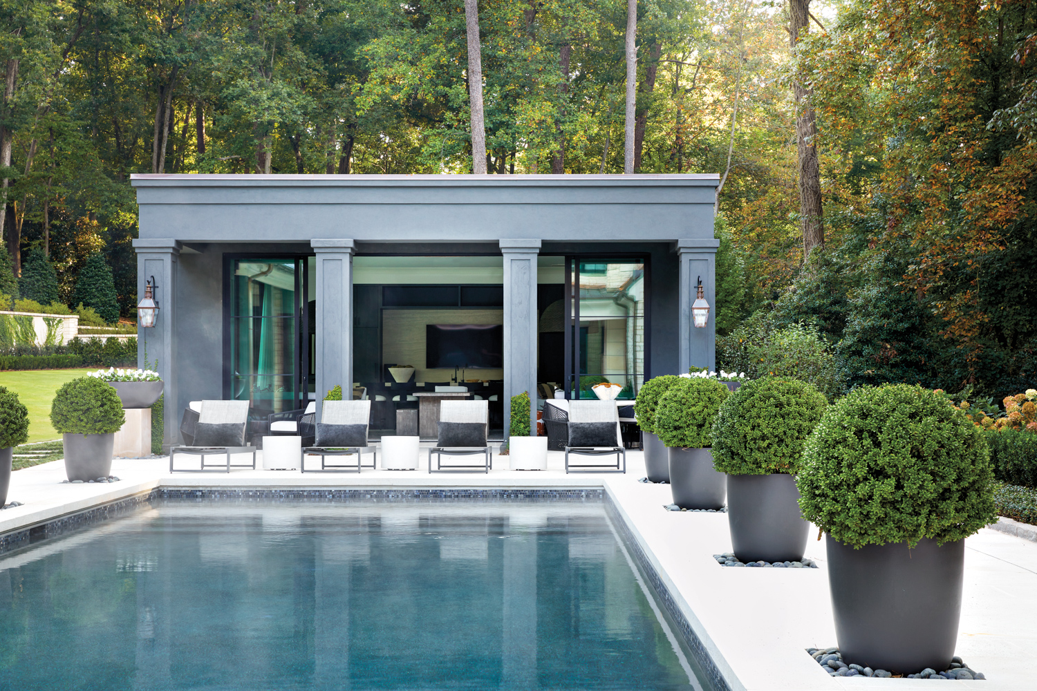 16 Modern Pool Houses With Undeniably Stylish Design | LUXE Interiors + Design