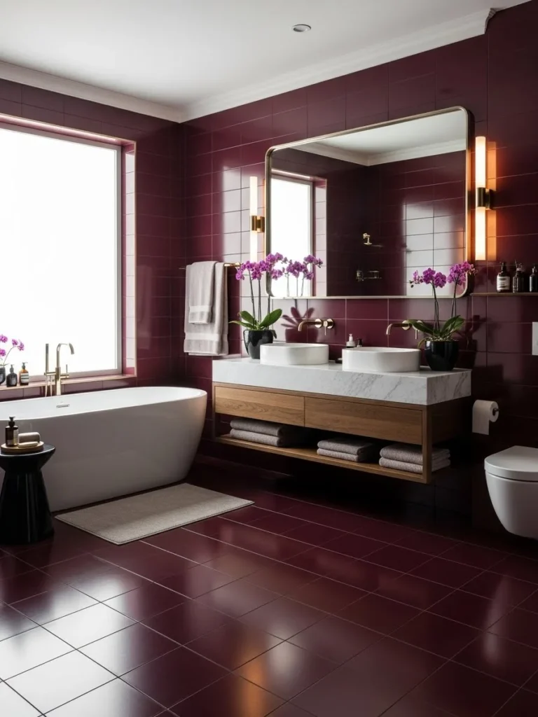 19 Burgundy Bathroom Ideas for Rich, Sophisticated Spaces