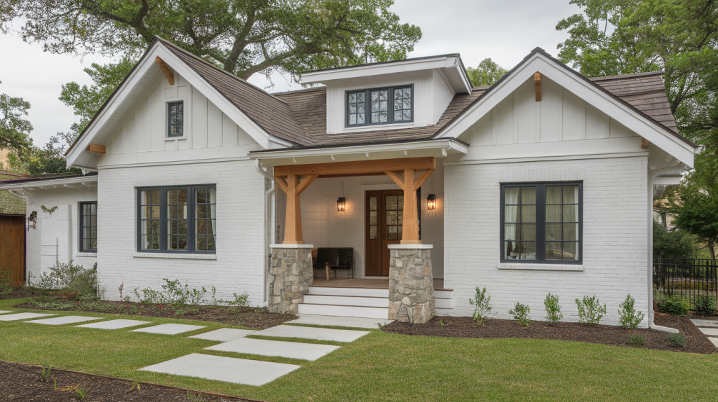 20 White Painted Brick House Ideas - A House in the Hills