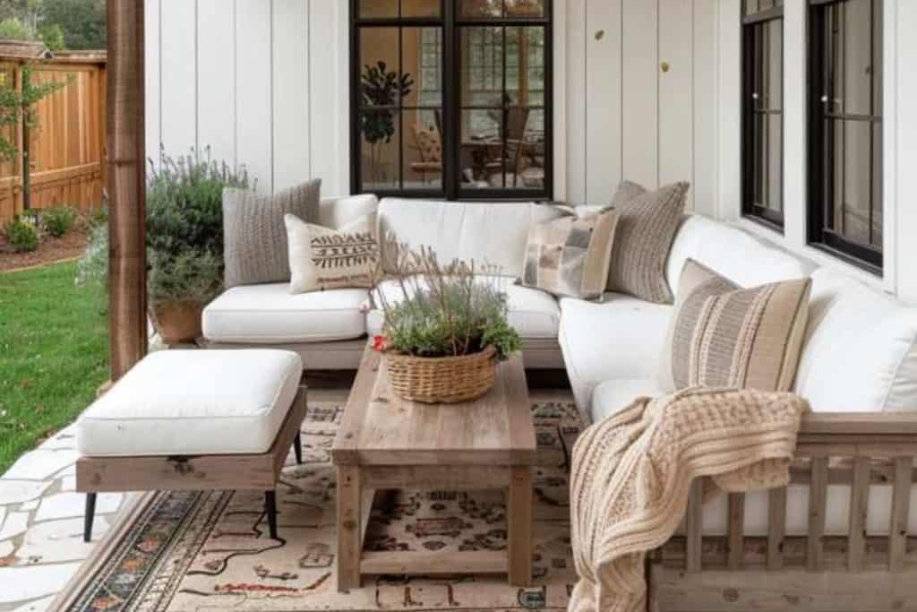 55 Farmhouse Patio Ideas for Charming and Rustic Style