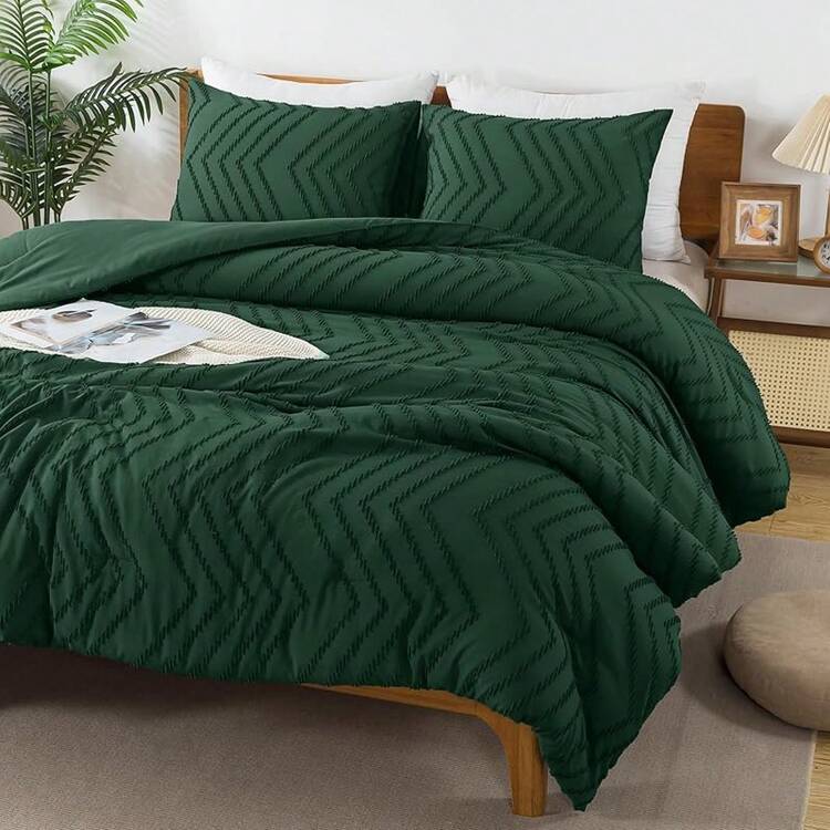 Andency Queen Comforter Set Beige, Comforters Queen Size Boho Cream Soft Warm Tufted Neutral Bedding Comforter Sets For Queen Bed, 3 Pieces Aesthetic Chevron Farmhouse Cute Bohemian Textured Bed Set