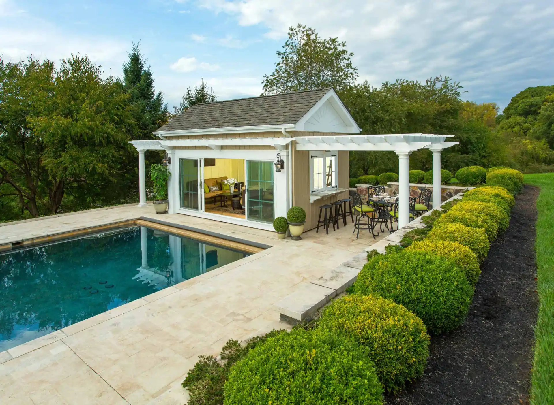 Backyard Oasis Design & Pool Houses in Centerville, DE | DiSabatino Landscaping
