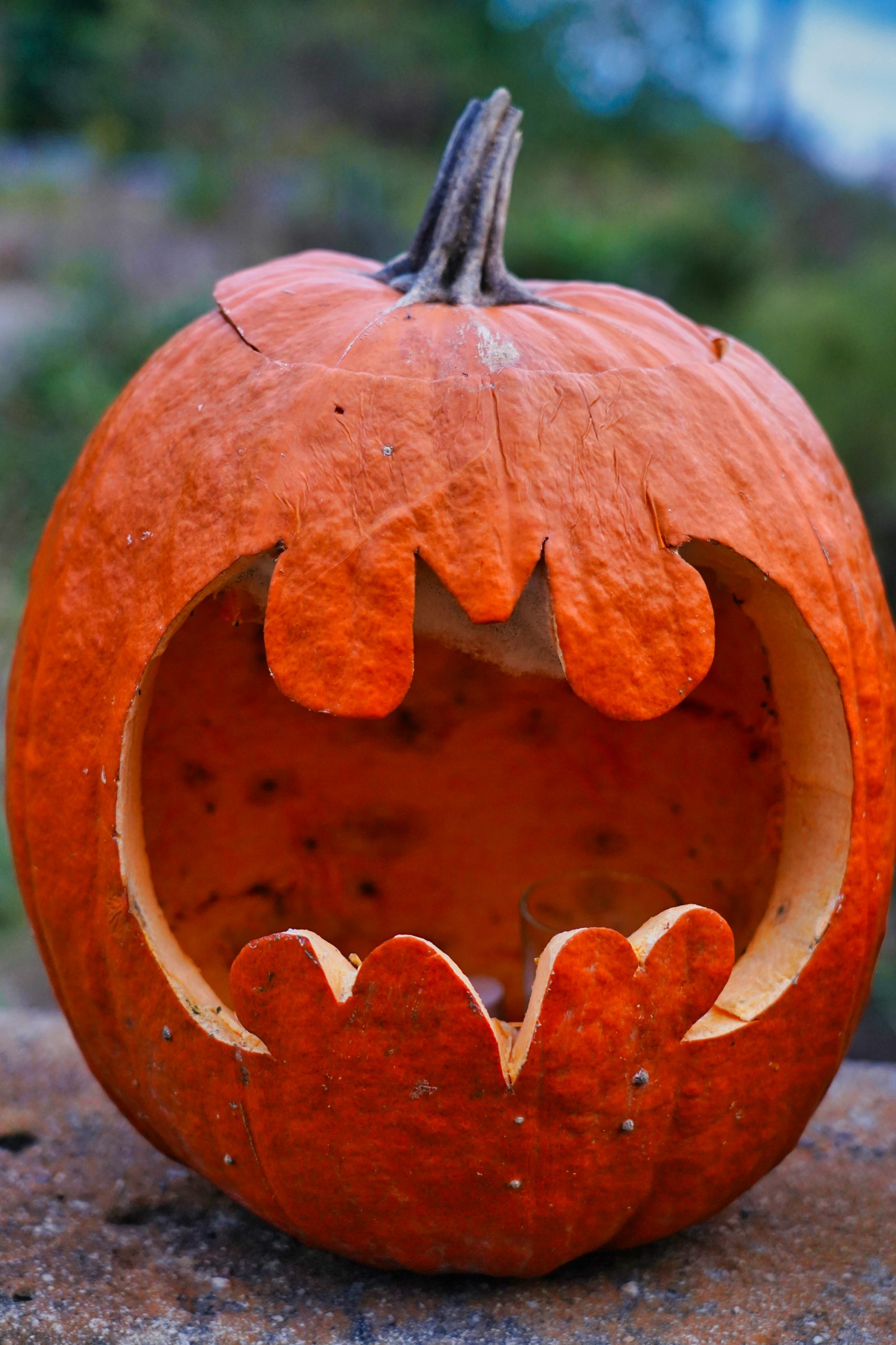 Batman Jack O Lantern on the Bynum Bridge for Halloween.