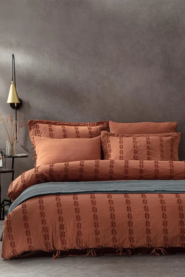 Bedding set SIMA (terracotta) | Ecotextile.EU