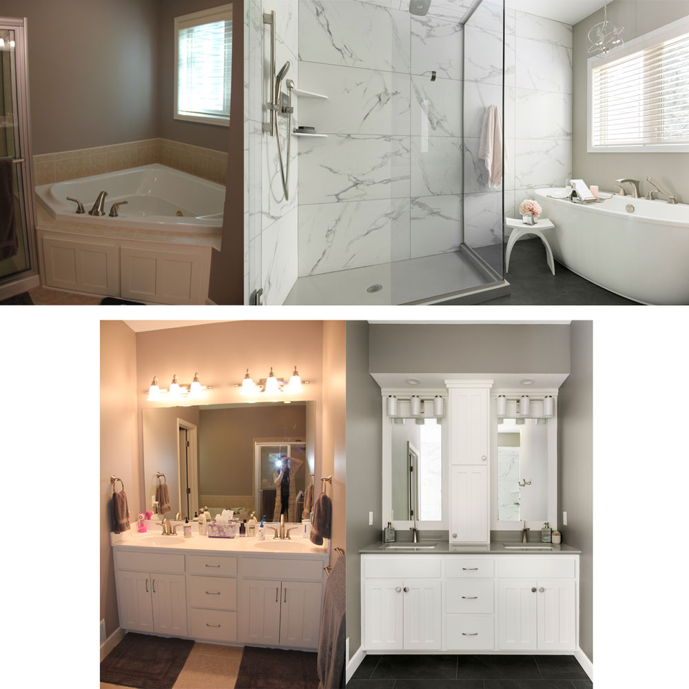 Before & After Stories: Bathroom Renovations • Che Bella Interiors