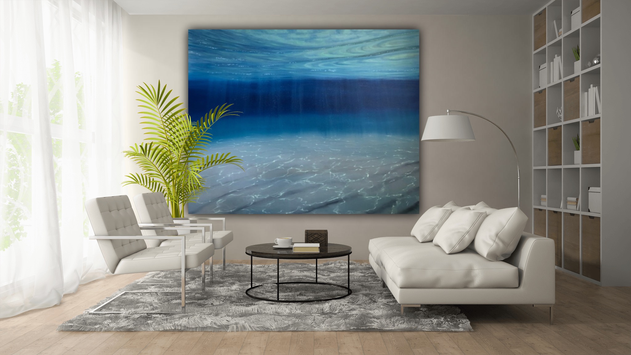 Beneath The Surface – Large Underwater Oil Painting 60x48″