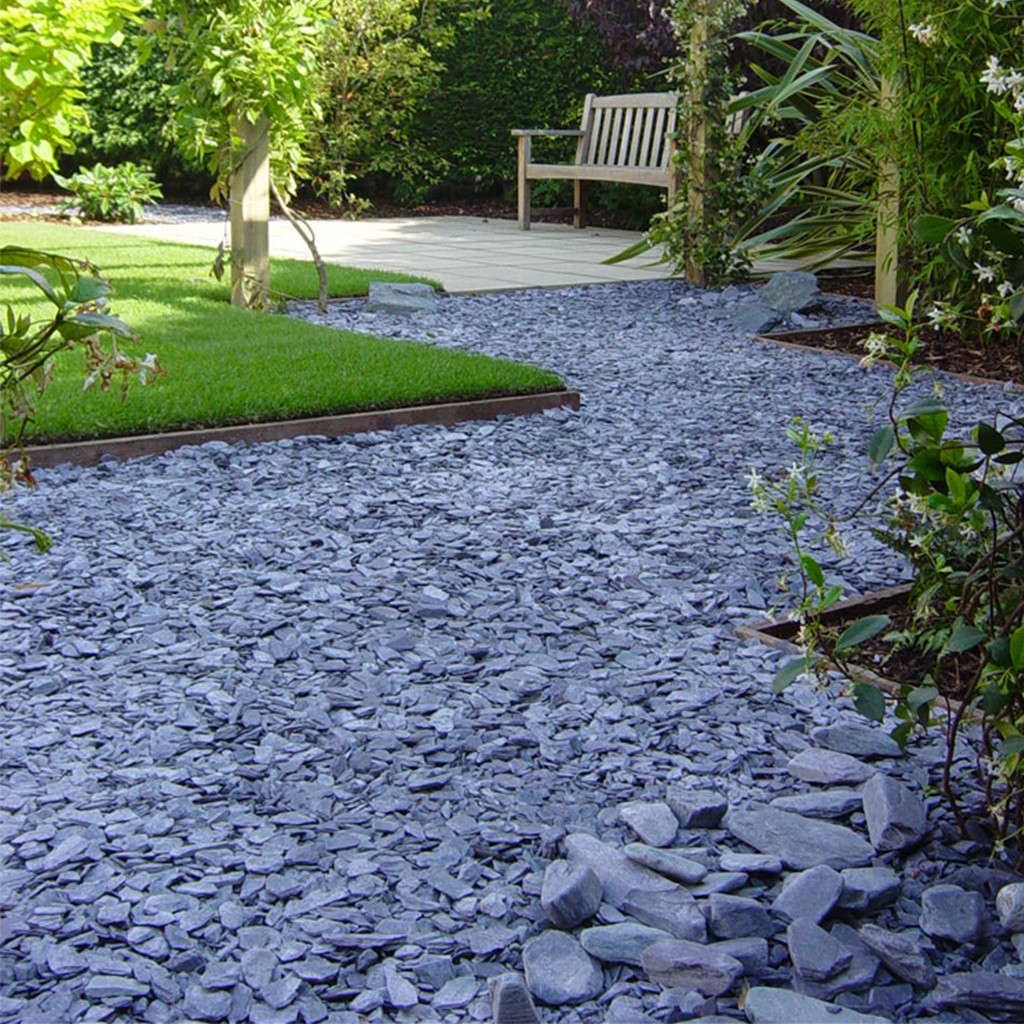 Blue Slate Chippings | Bulk Bags | 20-40mm | Corfe Stone