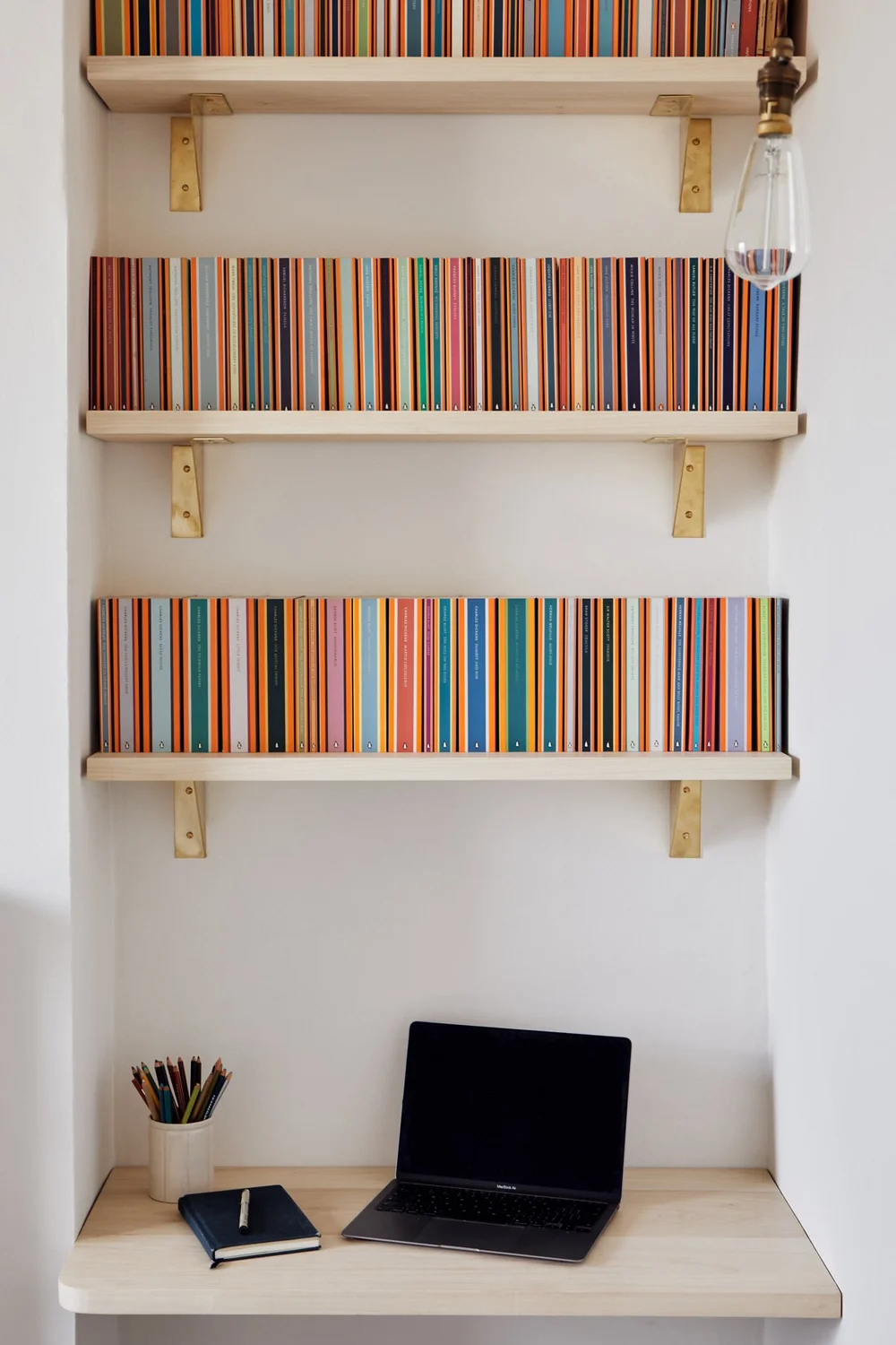 Brass Folded Shelf Brackets | Left & Right Pair for Modern Shelving — Mark Lewis Interior Design