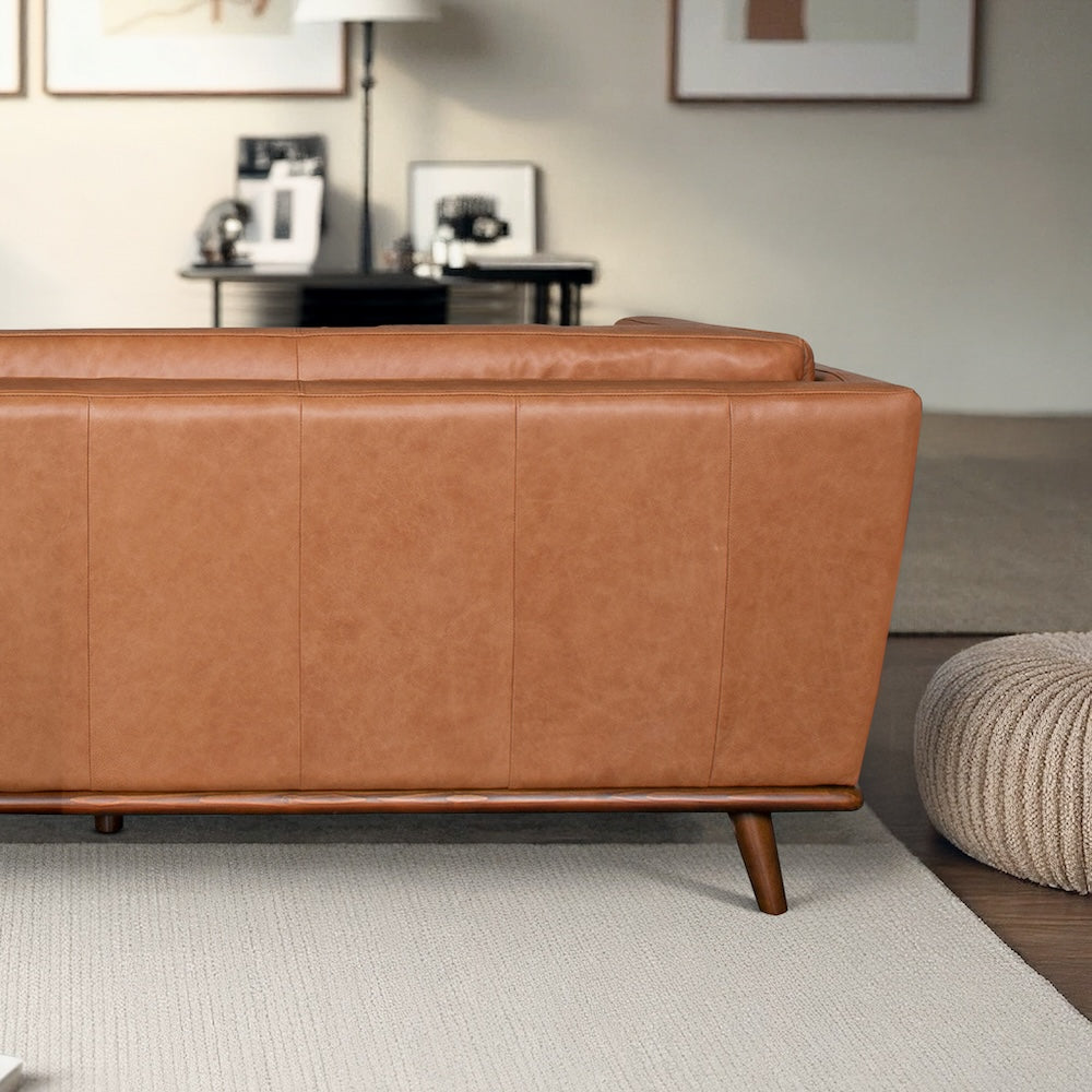Brooklyn Cognac Leather Sofa | MidinMod