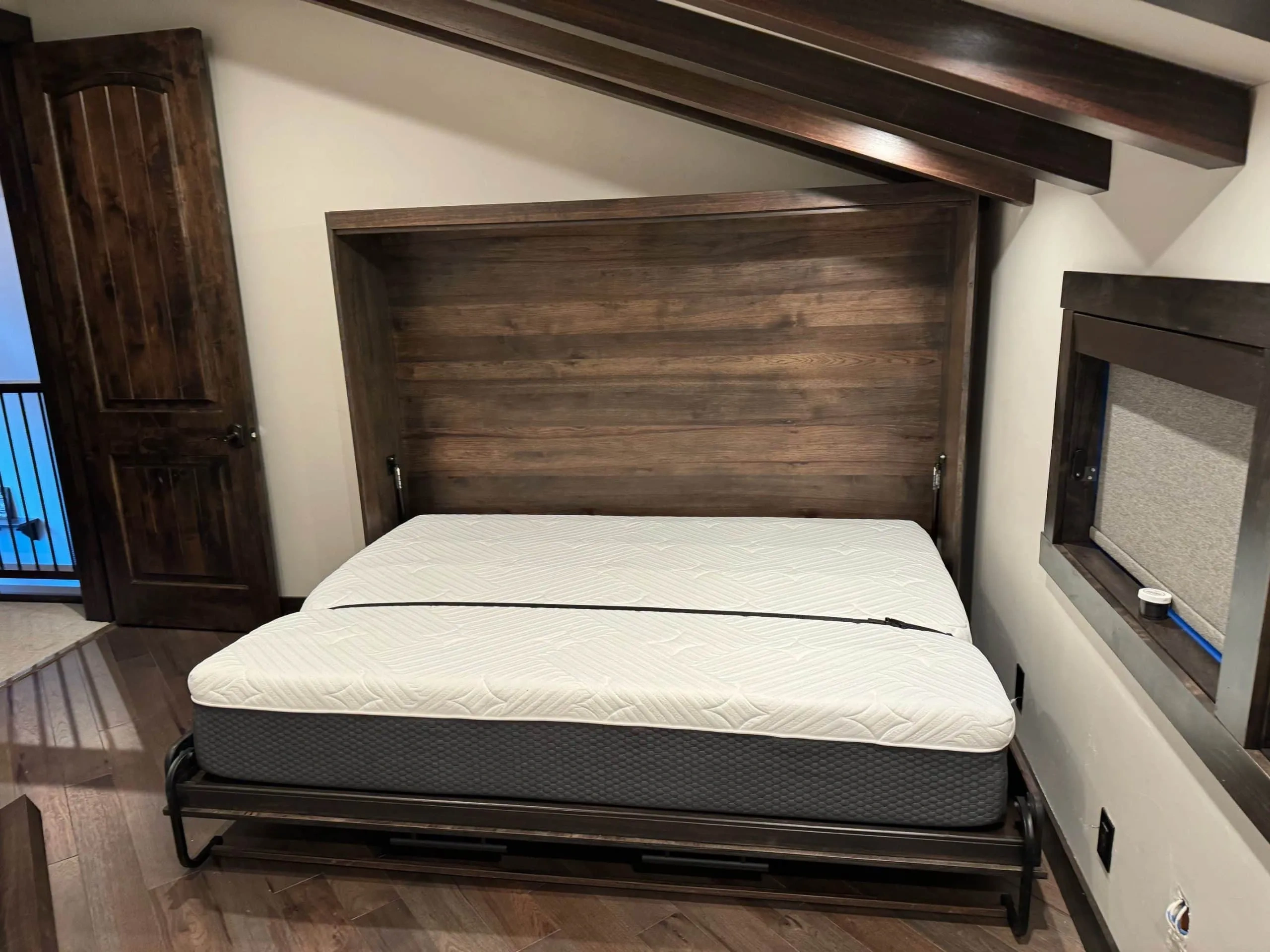 California King DIY Murphy Bed & Black Stay Level Desk Hardware