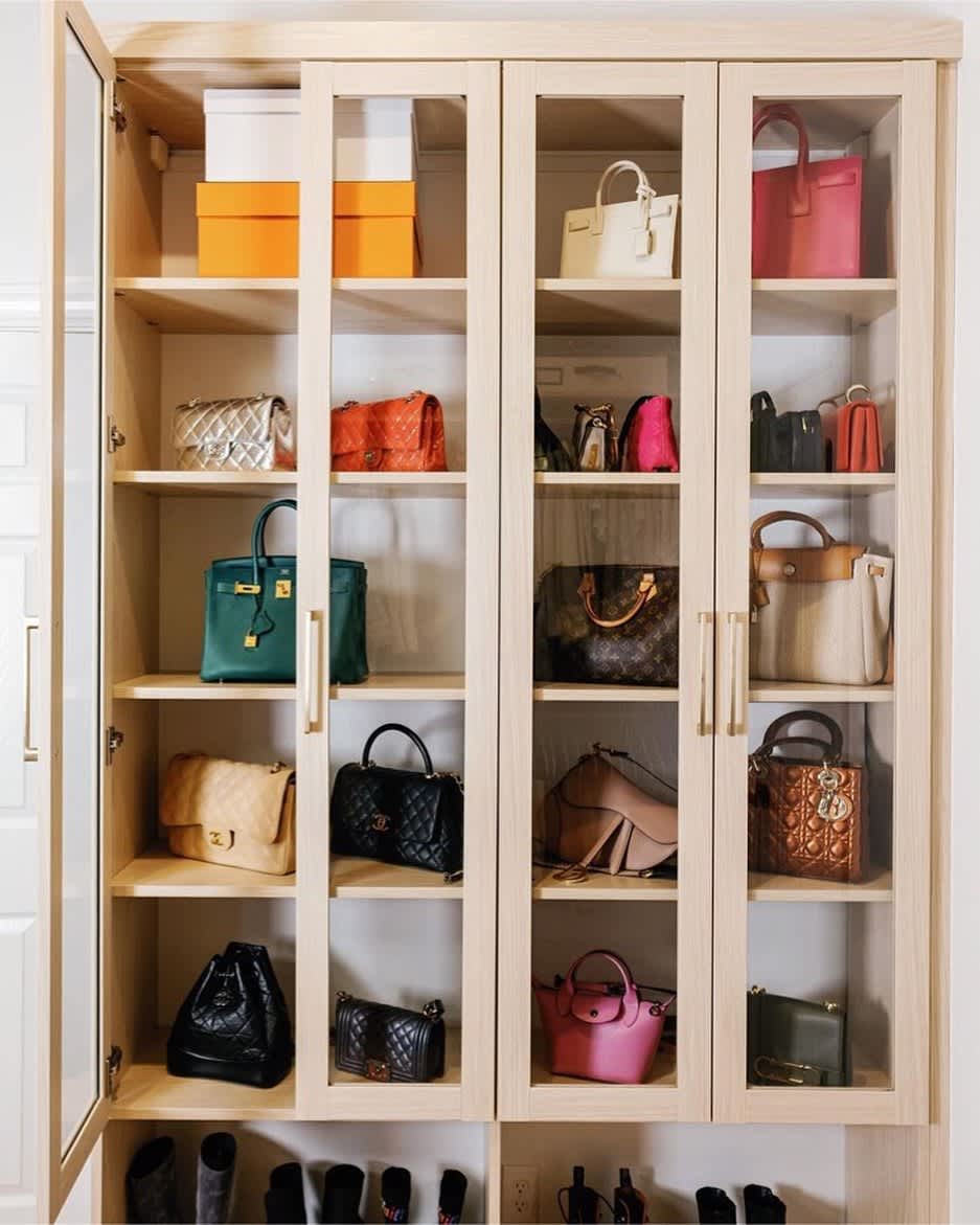 Closet Organizer Designer Bag Storage Ideas Walk In Closet Purse Storage Sales