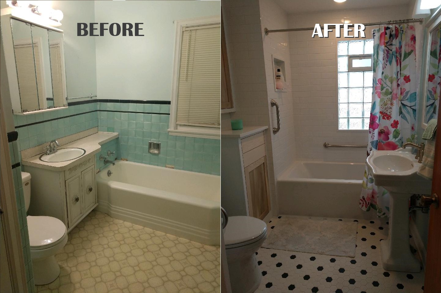 Columbia Heights Bathroom Tile Remodel Before and After! - TOUCHDOWN TILE