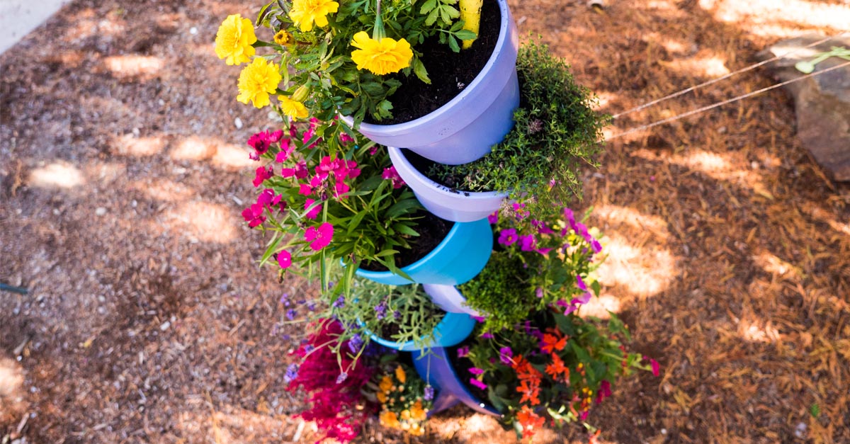 Crooked. Stacked. Flowers. Because Normal Pots Are So Overrated. | Crafty House