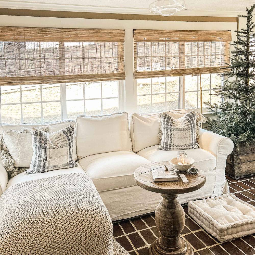 Custom Bamboo Woven Shades Rustic Wheat – MorraHome