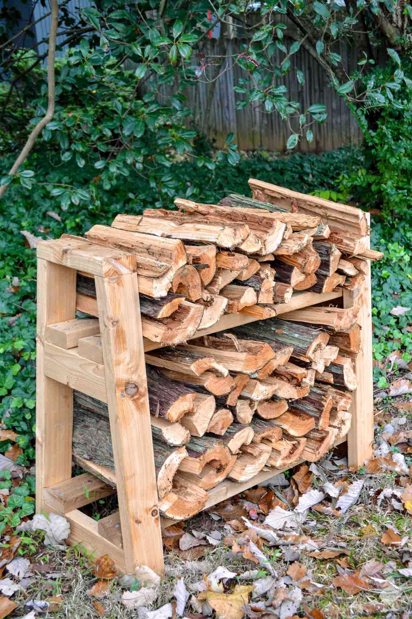 Diy Firewood Rack Outside Log Storage Ideas Free Firewood Rack Plans For Storage