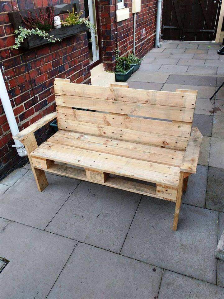 DIY Pallet Bench - Easy Pallet Ideas