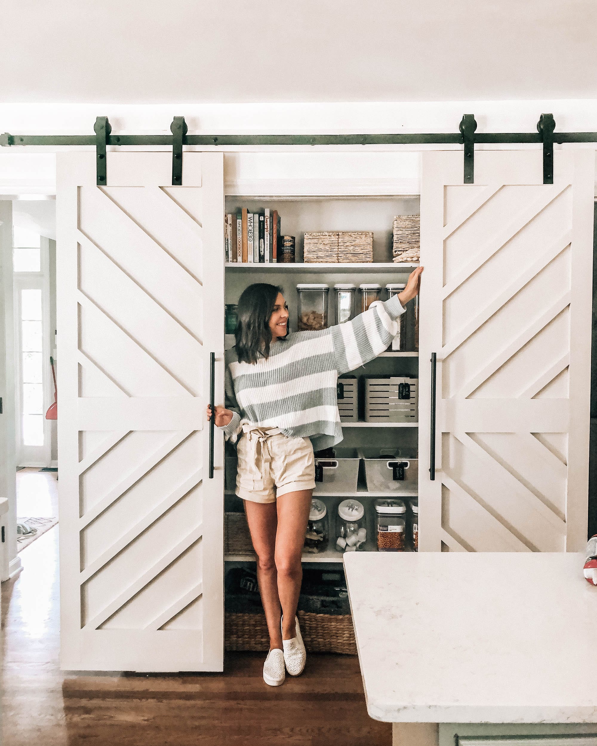 DIY Pantry Double Barn Doors - Pretty in the Pines