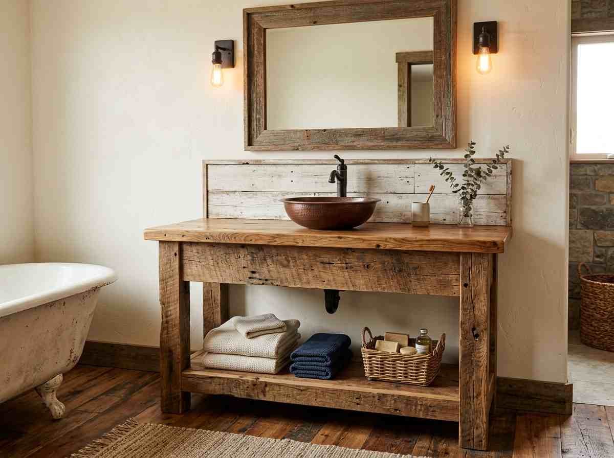 DIY Rustic Bathroom Vanity: How to Build or Fake the Look - Asthetic Decor