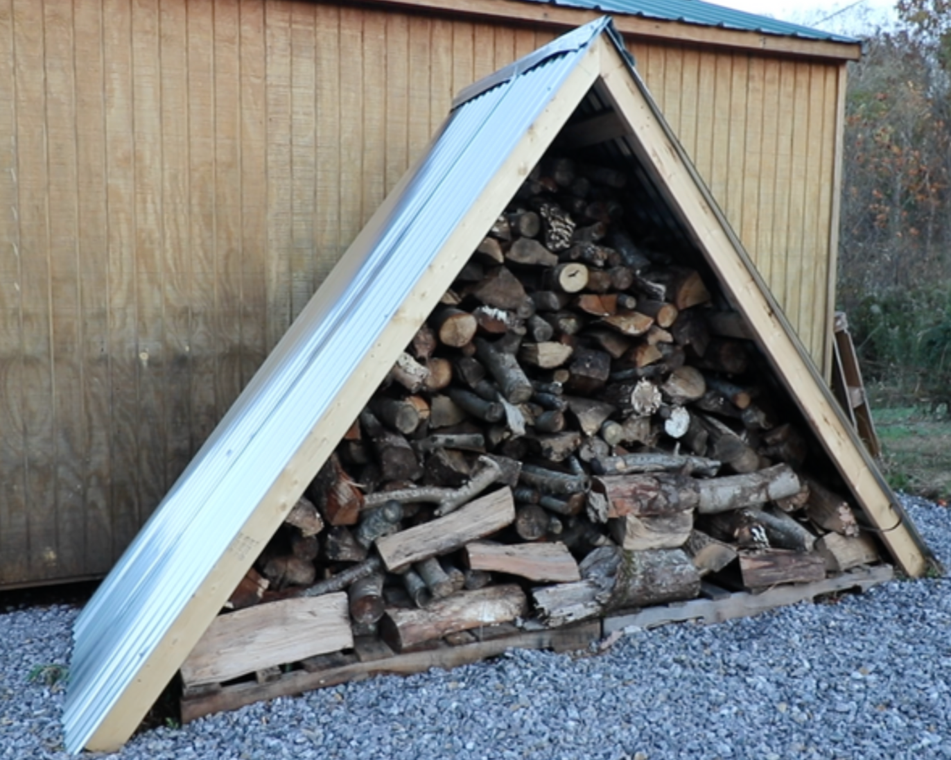 Diy Wood Shed Simple Firewood Storage Rack How To Build A DIY Outdoor Firewood Rack Wilker
