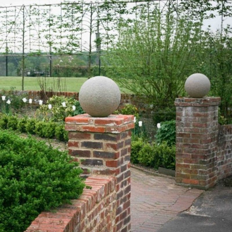 Driveway Lights - Globe Garden Lights - Stone Globe Lights