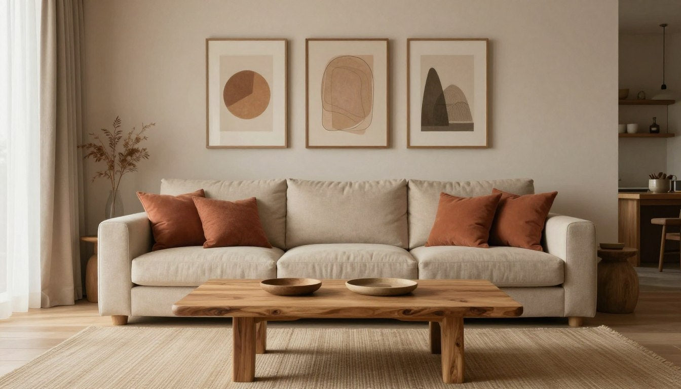 Earthy Interior Design: The Palette, Materials & Wall Art Formula That