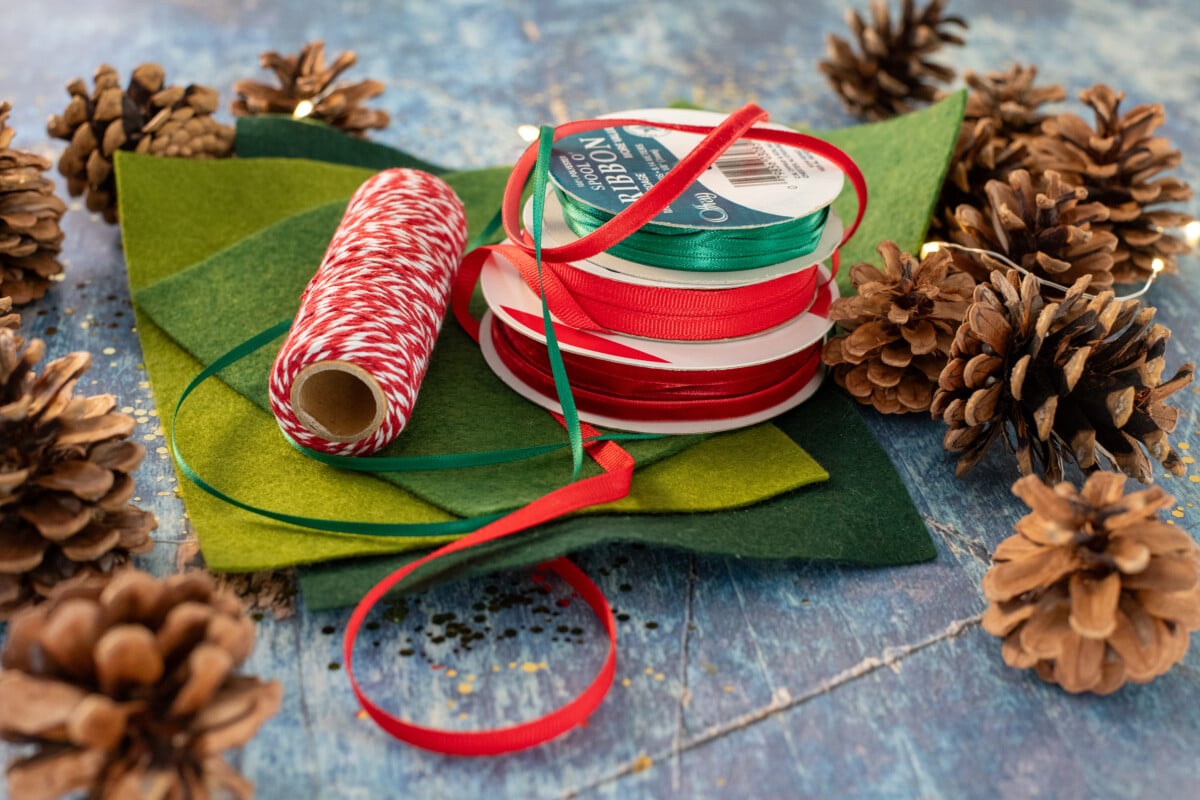 Easy and Charming Pinecone Flower Christmas Ornaments